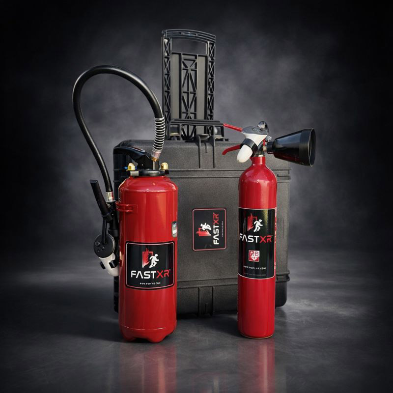 FAST XR Feuerlöscher mit Controller-Halterungen